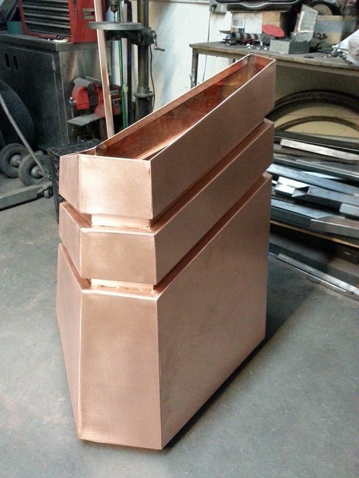 Custom metal fabrication work in progress