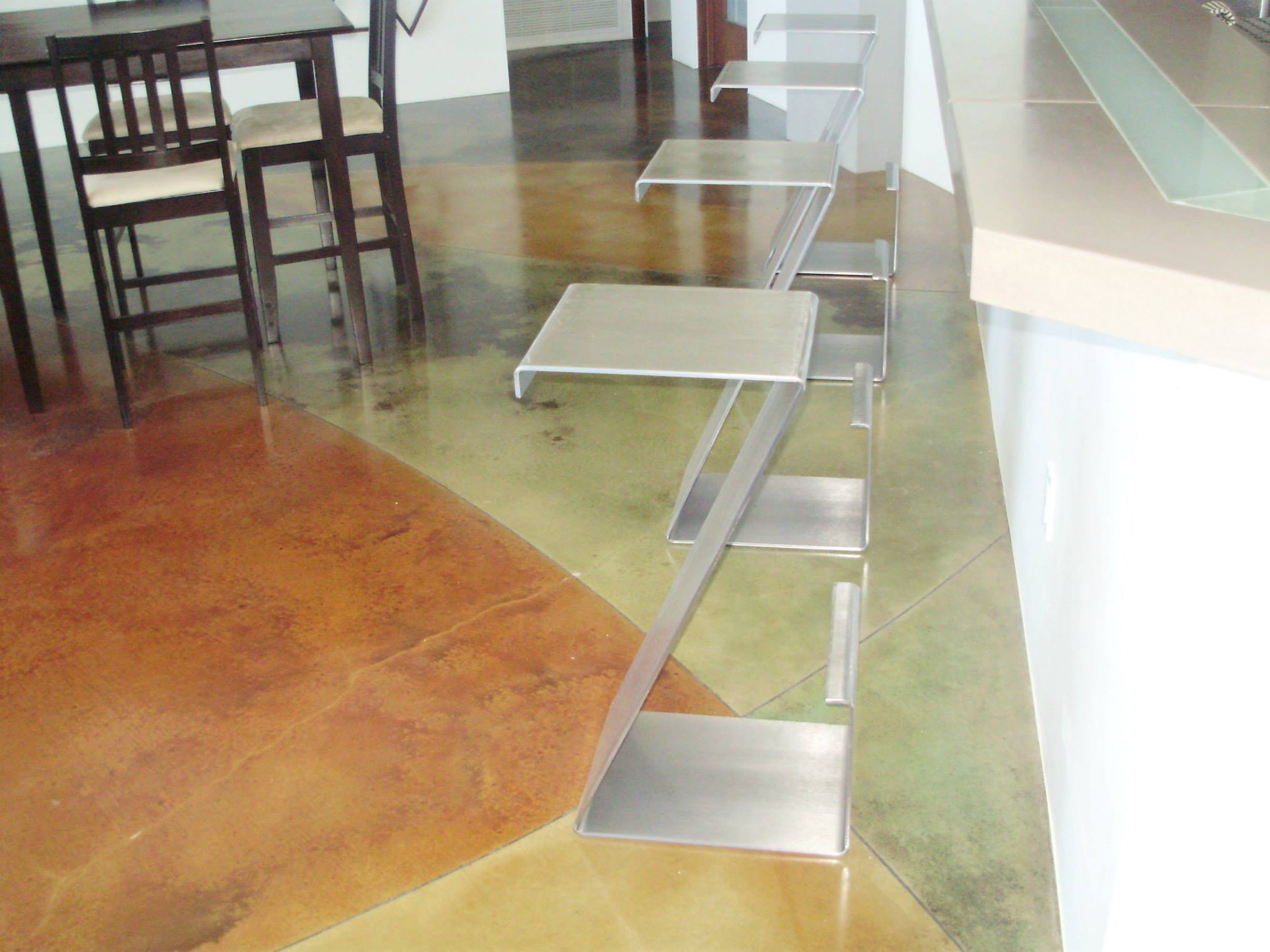 Brushed stainless steel commercial shelving